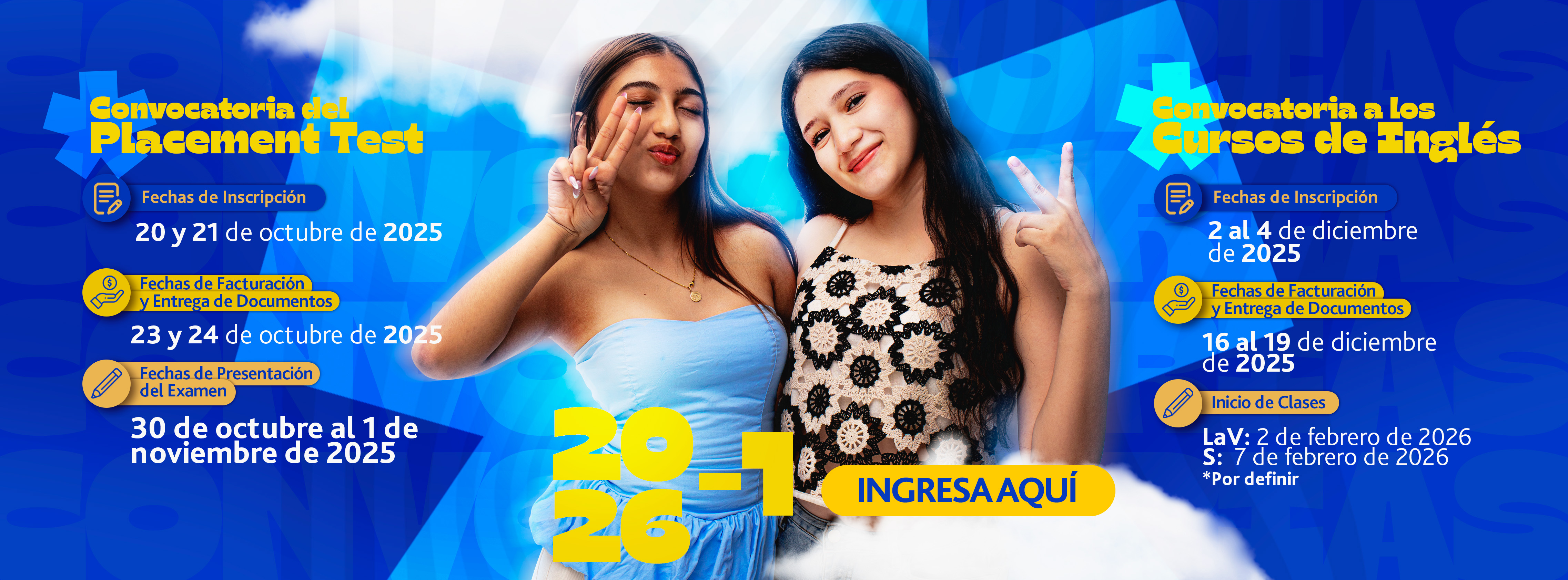 Convocatorias 2026-1, Instituto de Lenguas Extranjeras, Universidad Surcolombiana.