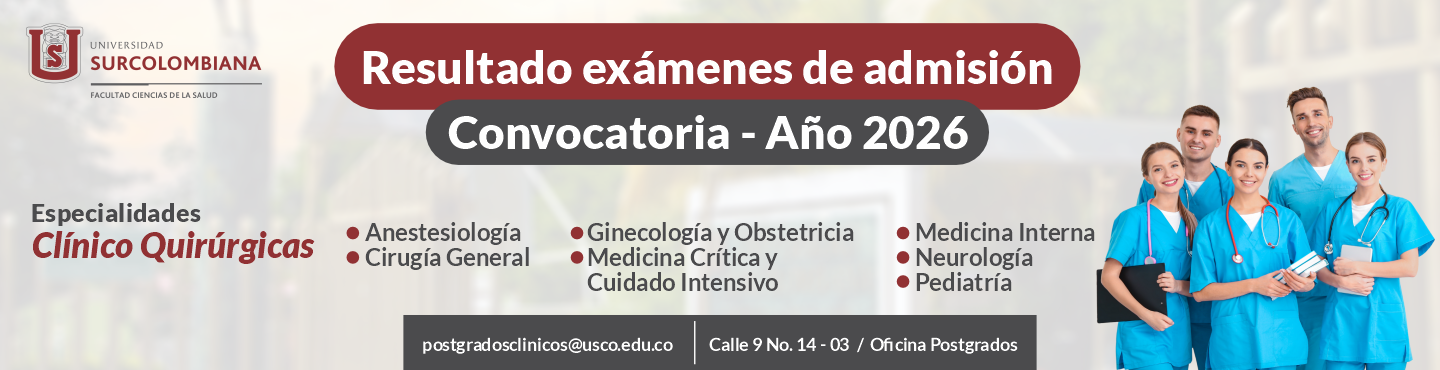 Resultados de Admisión de Especialidades Clínico-Quirúrgicas 2026