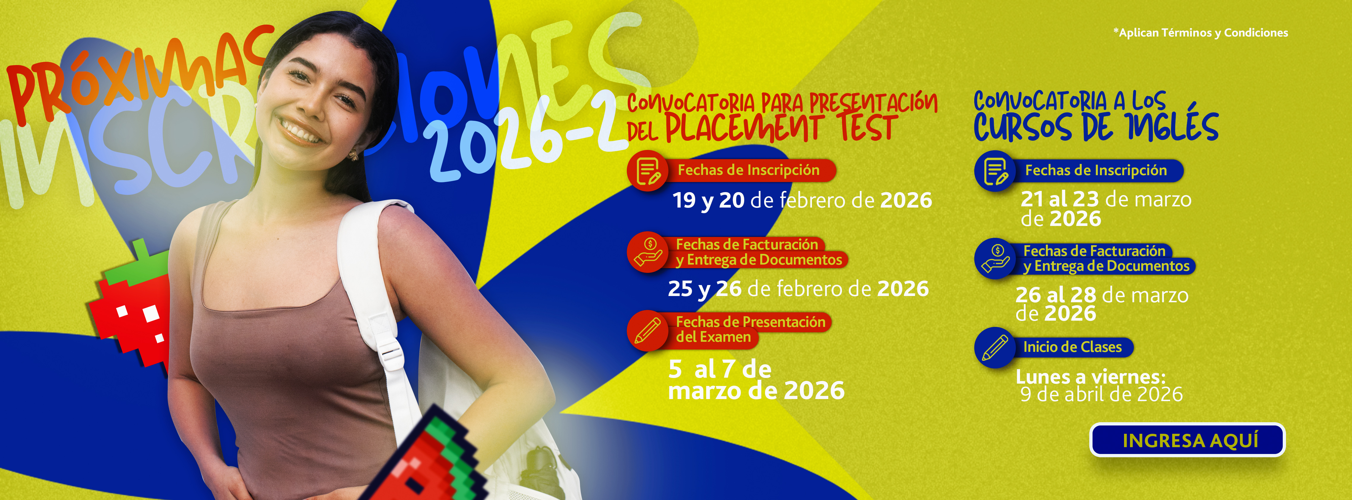 Convocatorias 2026-2, Instituto de Lenguas Extranjeras, Universidad Surcolombiana.