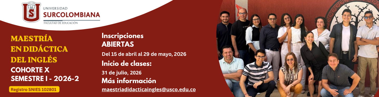 Maestría en Didáctica del Inglés inscripciones para el periodo 2026-2 de la cohorte X