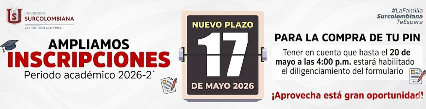 Ampliación de las fechas de inscripción para el periodo 2026-2