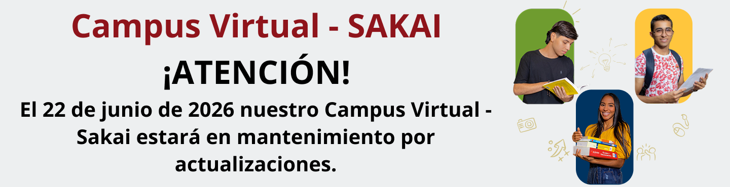 Ventana de Mantenimiento Sakai - Campus Virtual