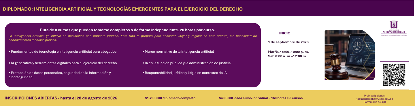 Diplomado Inteligencia Artificial Y Tecnologías Emergentes Para El Ejercicio Del Derecho