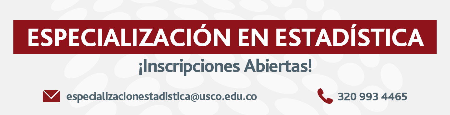 Especialización en Estadística, Convocatoria Cohorte VI